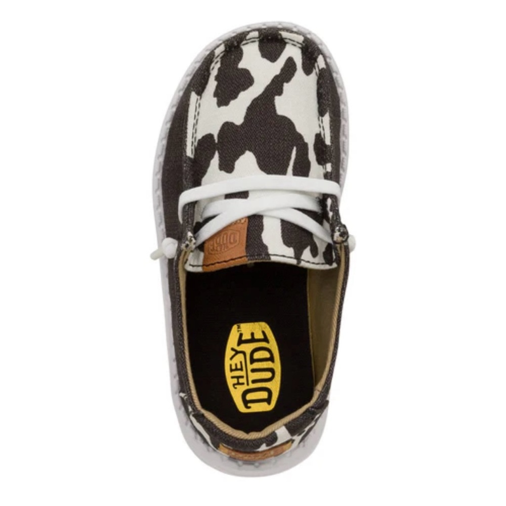 Hey Dudes - Wendy cow print shoes - toddler size 8 - worn twice!